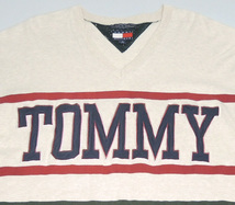 TOMMY HILFIGER（トミーヒルフィガー）／長袖VネックTシャツ/前後ロゴ ロングスリーブカットソー-sizeM（L相当）／管CPVW_画像2