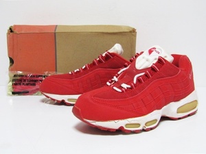 00年製 2001 NIKE WMNS AIR MAX 95 VALENTINE 1st RED SUEDE OG 605097-611 US12 29cm ナイキ エアマックス バレンタイン デッド 加水 新品