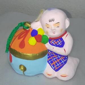 ★ 土鈴 鈴に寄りかかり寝る子供 歌舞伎 土産物 神社 寺 置物 飾り物 オブジェ その他
