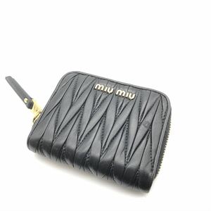 miu miu MiuMiu round leather multi wallet coin case 