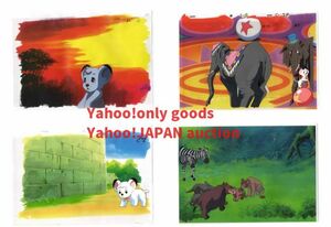  Jungle Emperor cell picture 4 pieces set 41 # original picture animation layout illustration setting materials antique 
