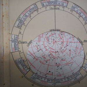 即決　アンティーク、天球図、天文、星座早見盤、、星図、星座図絵1930年頃『ドイツ星座早見盤』Star map, Planisphere, Celestial atlas
