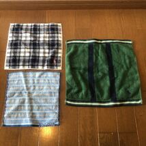 即決 RALPH LAUREN ラルフローレン POLO CLUB ハンカチタオル 3枚セット_画像1