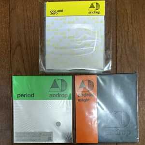 【送料無料】androp CD3枚セット「period」「one and zero」「relight」おまけ付き 缶バッジ