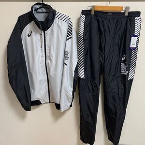 【3XL 新品】asics LIMO 裏地有 ウインドブレーカー 上下セット 定価17,000+税 アシックス トレーニングウェア ウォーマー 大きいサイズ