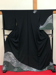 Art hand Auction [Silk City] Free shipping Tailored Visiting wear 1-11 Tokamachi hand-painted Yuzen Gold processing Tango chirimen Guard processing Will be tailored after the successful bid Product video available, women's kimono, kimono, Visiting dress, Tailored