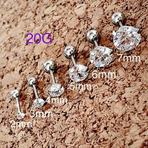 5mm1 шт 20G прямые "лапки" CZ diamond драгоценности распорка штанга уголок .. возможность 