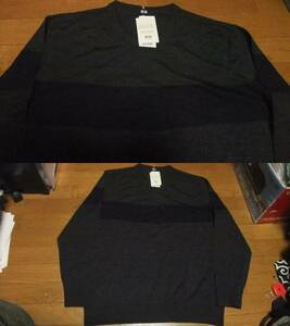 新品 uniqlo ユニクロ 毛100％ 3色 薄地 ニット セーター 3XL エクストラファインメリノ