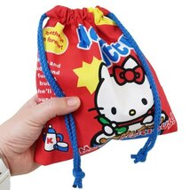 ♪新品　ハローキティ　Hello Kitty　巾着袋　きんちゃくポーチ　No1　スーパーマーケット　サンリオ　Sanrio_画像2