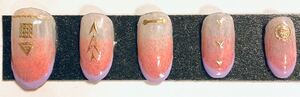【ネイルチップ】GN025 ピンクファーのグラデーション&フレンチネイル☆