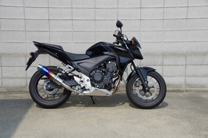 新品 WR’S CB400F【EBL-NC47】スリップオン ラウンドタイプサイレンサー ステンレス/焼き色(ラウンド) BK1420JM ダブルアールズ マフラー