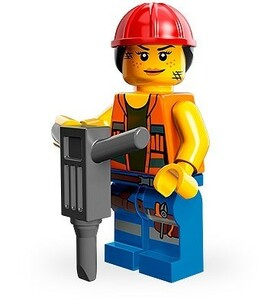 ★LEGO★ミニフィグ【THE LEGO MOVIE】Gail the Construction Worker(7100409)