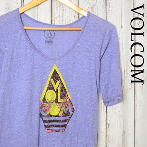ST2167 Volcom VOLCOM T-shirt lady's M shoulder width 40 snowboard mail service possible xq