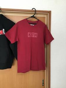 即決 本物 KITH Logo S/S Short Sleeve Sサイズ 赤 激レア キス Tシャツ 半袖 ボックスロゴ BOX LOGO 試着のみの新品