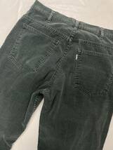 古着 1897 リーバイス W34 コーデュロイ パンツ 70 80 Levi's ビンテージ vintage オリジナル USA ジーンズ デニム 646 グリーン 緑 _画像7