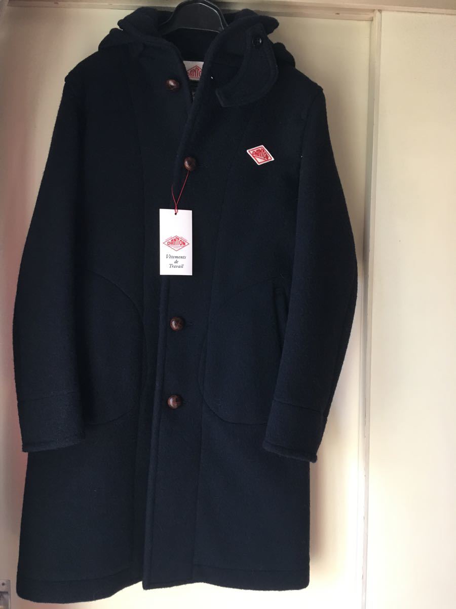 ダントン DANTON ウールモッサAライン フーデットコート ネイビー 34 S