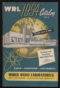 WORLD RADIO LABORATORIES ワールドラジオラボラトリーズ1954年カタログ No.14　：ラジオ部品カタログ エレクトロニクスパーツ 真空管 ハム