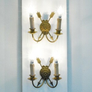 #wl1915壁掛ウォールランプ本物アンティーク照明1930年ベルギー原産本体材質ソリッドブラス製PSE表示品PL保険付