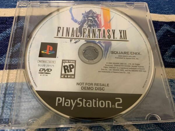 PS2体験版ソフト ファイナルファンタジー12 FINAL FANTASY FF12 海外版体験版 非売品 プレイステーション PlayStation DEMO DISC