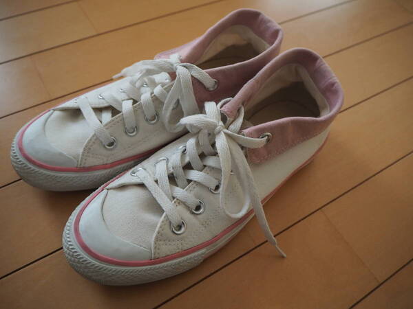 converseコンバース☆折り返しハイカットスニーカー♪サイズ24.0cm☆美品