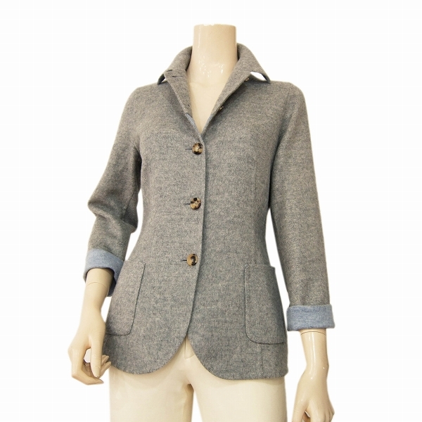 Y2284*最高級☆Christian Dior☆極上カシミヤ☆ジャケット☆水色