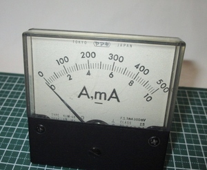  prompt decision { meter / control 1328t} meter KUM-6B A,mA Yamaki retro 
