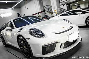 4.0◆ポルシェ 991.2 後期カレラ用 GT3タイプ フロントバンパーセット/C2S/GTS/GT3/FRP/ハーフカーボン/LCI/マイナ/PORSCHE