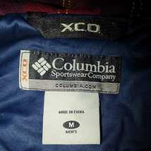 M コロンビア Columbia XCO マウンテンパーカー 紺 赤チェック コーティング コットン K20H211_画像9