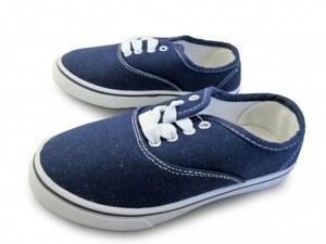 [送料無料]2324-357新品AAAローカット/レースアップスニーカー20㌢NAVY♂Kids