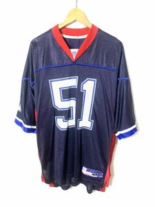 ■Reebok リーボック NFL Buffalo Bills バッファロー ビルズ SPIKES #51 メッシュ切り替えし フットボールTシャツ 古着 アメカジ L■