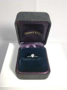 PT950ダイヤリング！0.17ct.。「TIFFANY&Co.」。