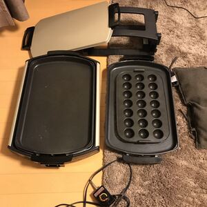 たこ焼き 焼肉プレート お好み焼き ホットプレート 東芝TOSHIBA HGK-12WK 動作確認済