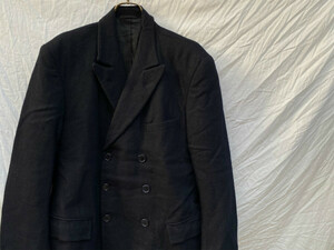 ROYAL NAVY JACKET, BLUE SERGE with Horn Buttons ダブルブレスト ピークドラペル ジャケット Size No.D7 C.H. BERNARD & SONS 50s60s
