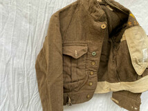 珍品 British Army Battle Dress Blouse をベースにした 作業着 フラップポケット JAPAN VINTAGE 1949 刺繍 SIZE3 弘文堂 butbeautiful_画像2