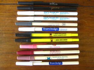 【VINTAGE HOTEL&MOTEL PEN】Travelodge etc.◆アメリカ ホテル＆モーテル ペン 10本SET◆コレクターズアイテム◆N