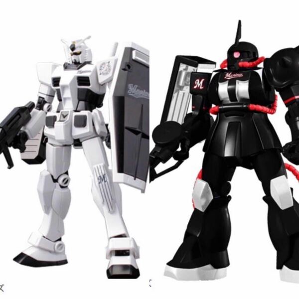 新品 ２体セット 数量限定 ロッテ マリーンズver HG 1/144 ガンダム ザク 40周年 プロ野球