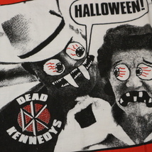 90s~ DEAD KENNEDYS Halloween Tシャツ L ホワイト デットケネディーズ ロゴ ハードコア バンド ロック_画像3