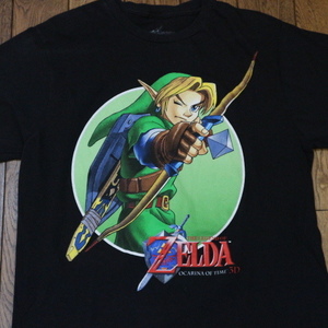 ゼルダの伝説 THE LEGEND OF ZELDA Tシャツ M ブラック リンク 任天堂 ゲーム アニメ ロゴ キャラクター イラスト USA 古着