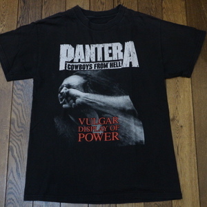 PANTERA パンテラ Cowboys From Hell Tシャツ ブラック 両面プリント 俗悪 ロゴ アルバム メタル バンド ロック