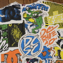 DC SHOES skateboarding 総柄 Tシャツ XL ロゴ スカル スケートボード ステッカー イラスト グラフィック ディーシーシューズ ストリート_画像8