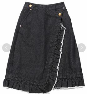 【MILKFED.】 FRINGE DENIM SKIRT ミルクフェド デニムスカート ブラック