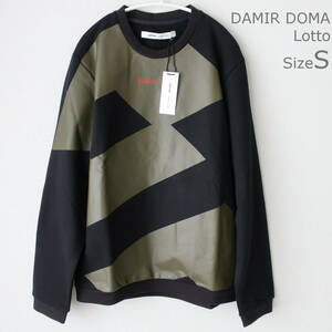 新品タグ付き DAMIR DOMA / Lotto オーバーサイズ スウェット ビッグシルエット トップス トレーナー 黒 ブラック メンズ Sサイズ