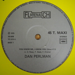 即決 1999円 12インチ DISCO 星空のディスコ DAN PERLMAN - YOU KNOW ME I KNOW YOU 1979年 フランス盤