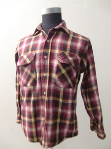 送料無料 90's USA製 ファイブブラザー FIVE BROTHER Heavy Flannel Shirts ヘビー ネルシャツ M VINTAGE ンテージ ワーク 90年代 アメリカ