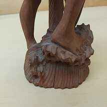 木彫り像　木像　木彫り　像　和物　和風　アジア　芸術　工芸　インテリア　木工_画像7