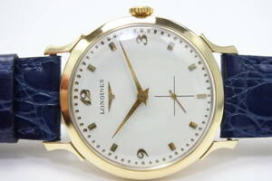 ☆☆☆スイス名門　1950年代　LONGINES　スモセコ　14KYG金無垢　Cal.23Z　１７石　手巻紳士腕時計　美品