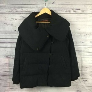 （処分市）フリーズマート★ビッグカラーダウンジャケット【M/黒】サイドポケット/袖口リブ/FREE'S MART DENIM◆BA132-A