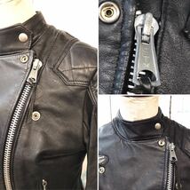 イギリス古着 ルイスレザー ライダースジャケットダブルライダース Lewis leathers monza モンザ ブラック 黒 レディースLV561_画像4