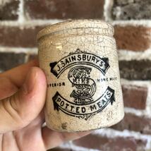 【vintage】ポット ジャー イギリス キャンドル 陶器 磁器 店舗什器 antique ブロカント アンティーク ヴィンテージ 雑貨 ディスプレイ_画像1