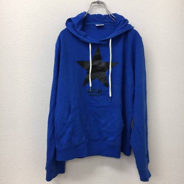 ★CONVERSE コンバース フードパーカー ブルー サイズM L258